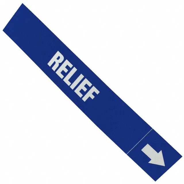 PPMA45WBLD (LABEL 12X2.5" WHITE/BLUE")