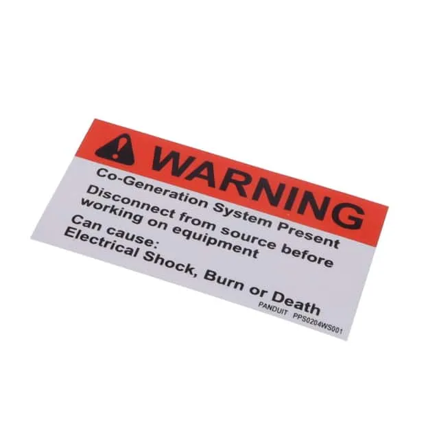 PPS0204WS001 (SIGN ELECTRL WARN 4.5X2.25"")