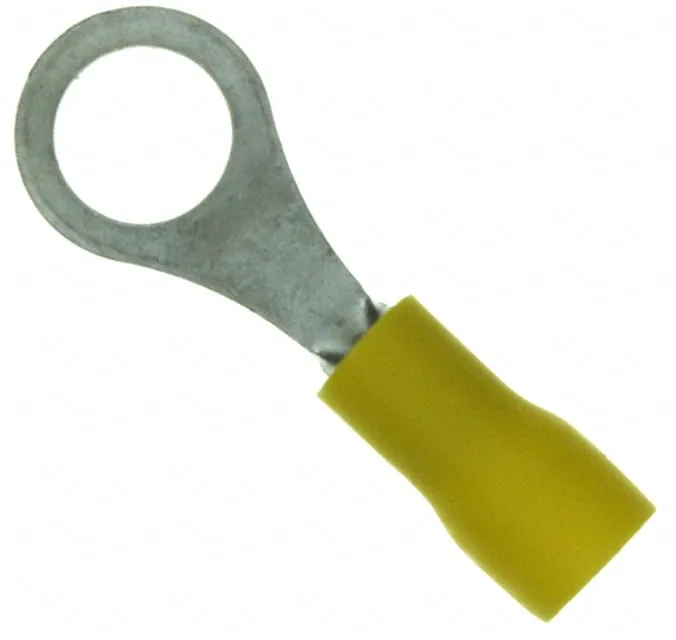 PV22-8R-CY (CONN RING CIRC 22-26AWG #8 CRIMP)