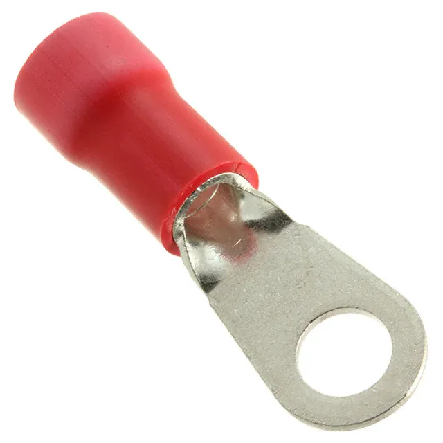 PV8-14R-QY (CONN RING FLAT 8AWG #1/4 CRIMP)