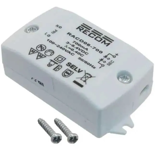 RACD06-700 (LED DRIVER CC AC/DC 3-12V 700MA)