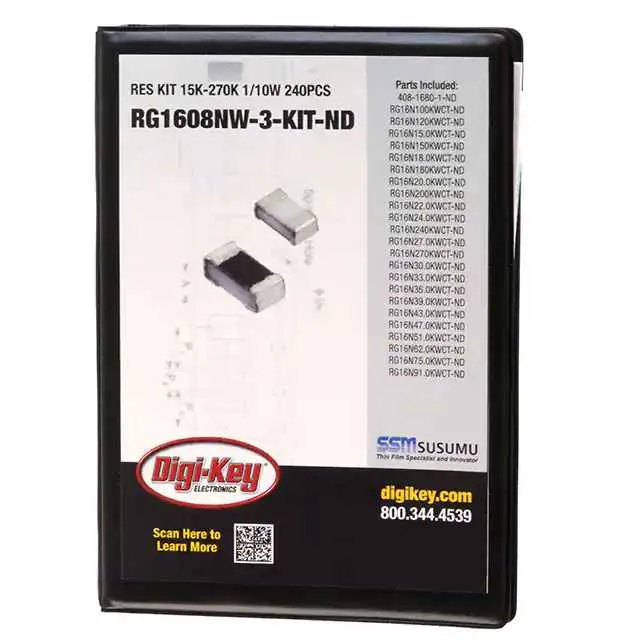 RG1608NW-3-KIT (RES KIT 15K-270K 1/10W 240PCS)