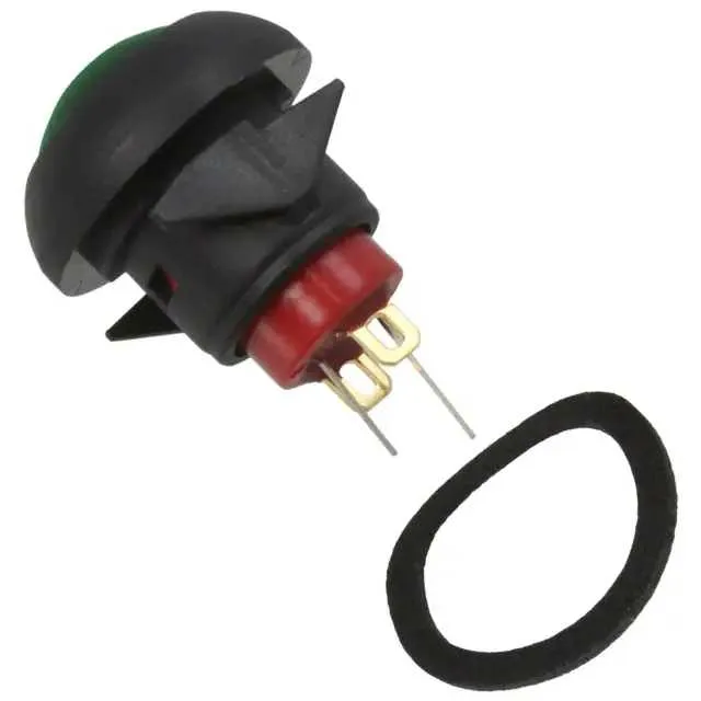 RP8100B1M1CEBLKBLKGRN (SWITCH PB SPST-NO 0.125A 125V)