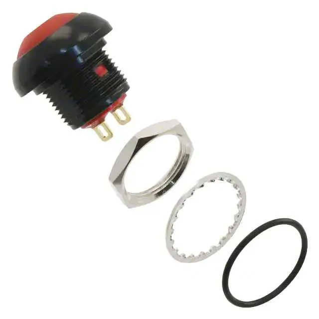 RP8300B2M1CEBLKREDNIL (SWITCH PB SPST-NO 200MA 250V)
