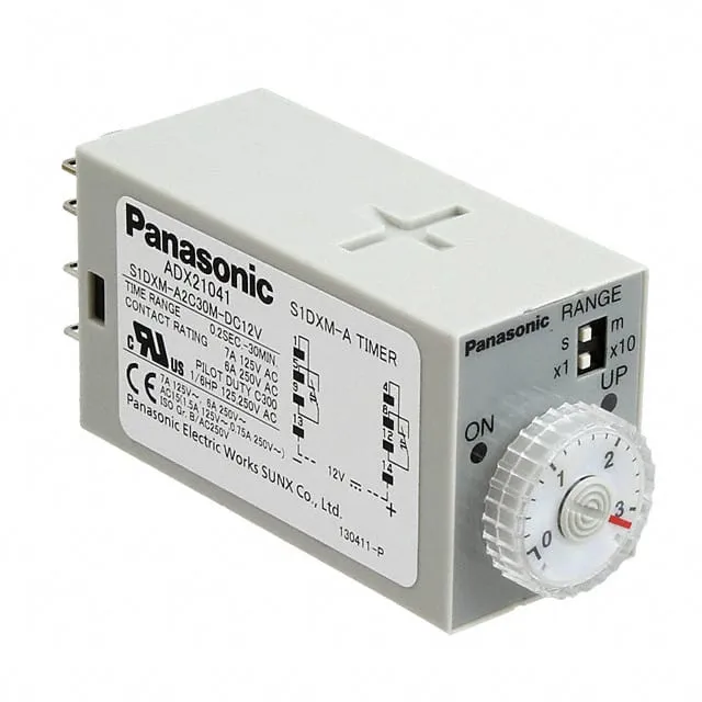 S1DXM-A2C30M-DC12V (RELAY TIME DELAY 30MIN 7A 250V)