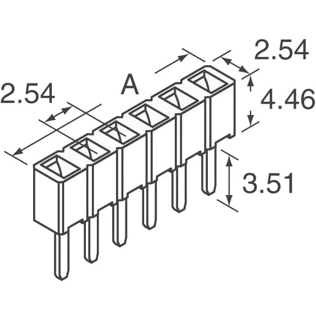SSK-106-S-G (CONN RCPT.100 6POS GOLD T/H")