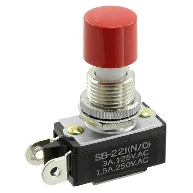 SB221NO-DC (SWITCH PUSH SPST-NO 3A 125V)