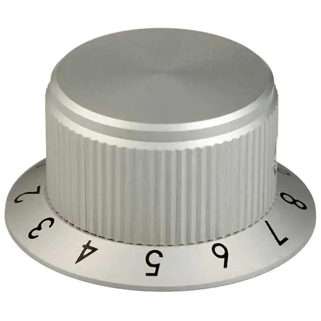 SC-90-1-5 (KNOB KNURLED W/SKRT 0.250 METAL")