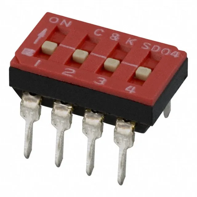 SD04H0K (SWITCH SLIDE DIP SPST 100MA 25V)