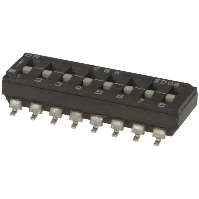 SD08H0SBD (SWITCH SLIDE DIP SPST 100MA 25V)