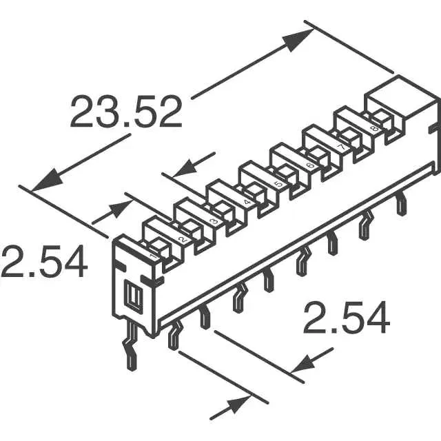 SPA08B (SWITCH SLIDE DIP SPST 10MA 20V)