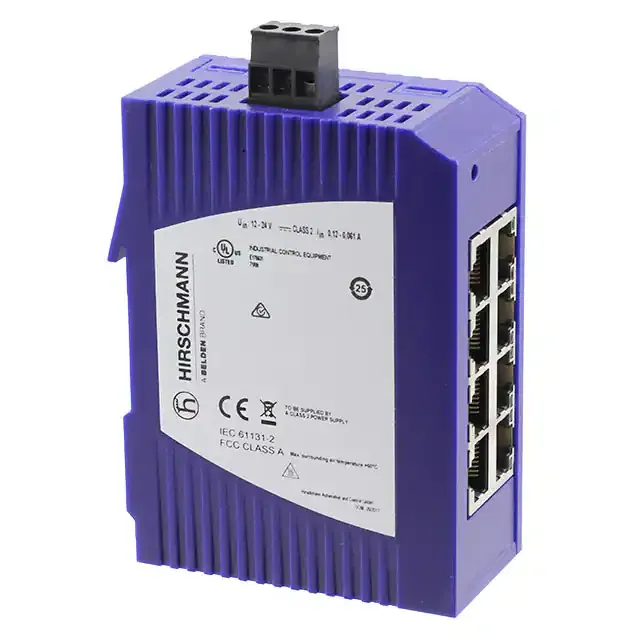 SPIDER-SL-20-08T1999999SY9HHHH (ETHERNET SWITCH UNMANAGED 8-PORT)