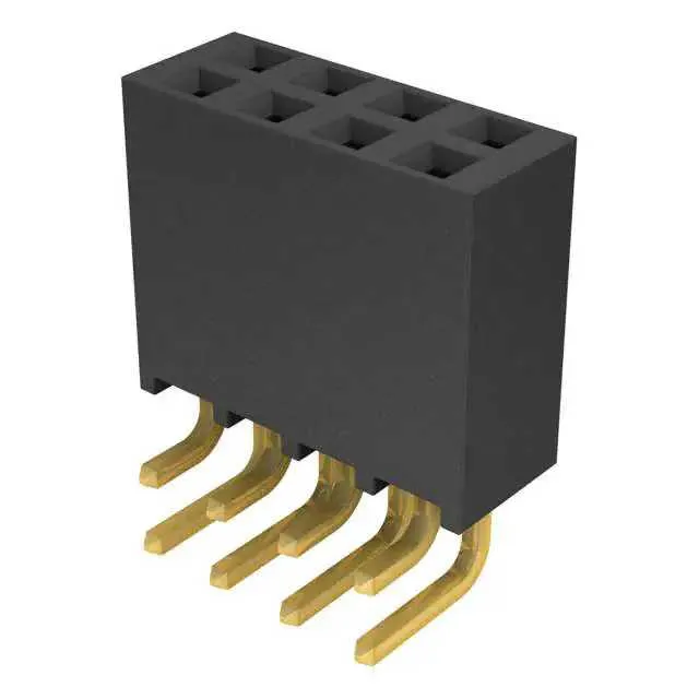 SSQ-104-02-G-D-RA (CONN RCPT.100 8PS DL R/A GOLD")