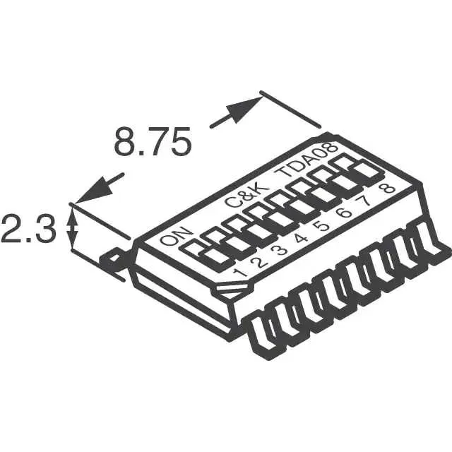 TDA06H0SB1 (SWITCH SLIDE DIP SPST 25MA 24V)