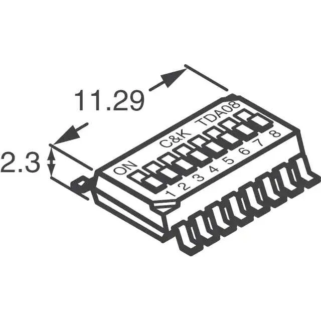 TDA08H0SB1 (SWITCH SLIDE DIP SPST 25MA 24V)