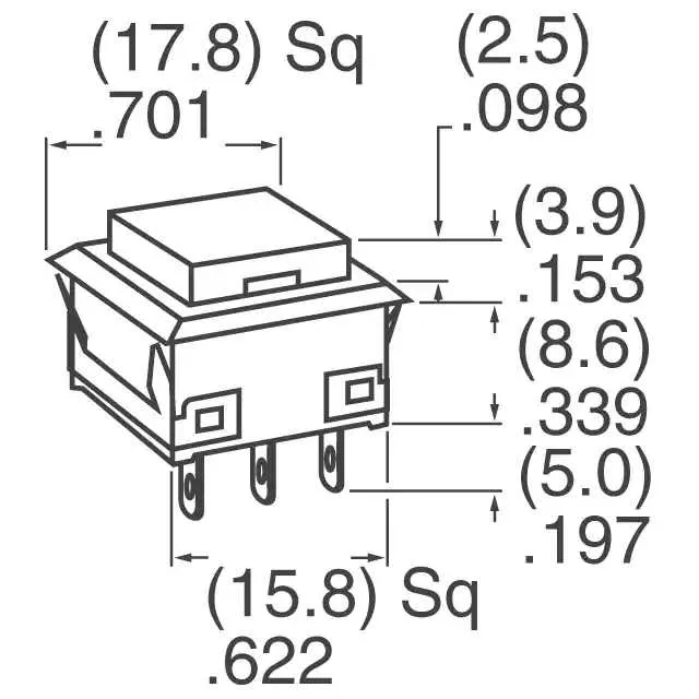 UB15KKW015C-CC (SWITCH PUSHBUTTON SPDT 5A 125V)