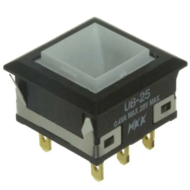 UB25KKG01N (SWITCH PUSH DPDT 0.4VA 28V)