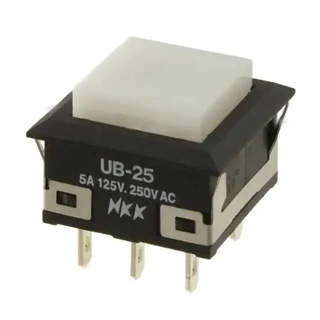 UB25KKW01N-B (SWITCH PUSHBUTTON DPDT 5A 125V)
