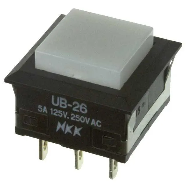UB26KKW01N-B (SWITCH PUSHBUTTON DPDT 5A 125V)