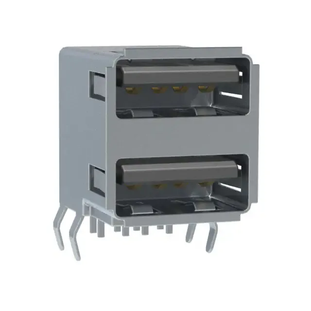 USB-A-D-F-B-TH (USB TYPE A BLACK DBL T/H)