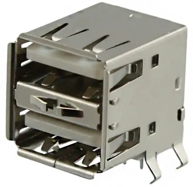 USB-A2HSW6 (CONN USB TYPE A DUAL R/A WHITE)