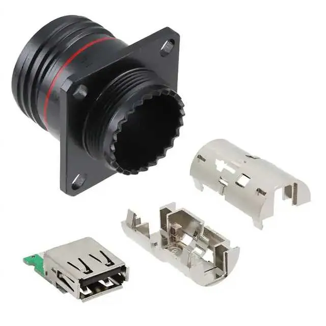 USBFTV22ZN (CONN USB-A RCPT SQ FLANGE SOLDER)