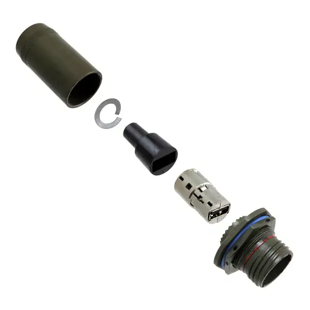 USBFTV7PE1G (CONN JAM NUT RCPT W/BKSHELL GRN)