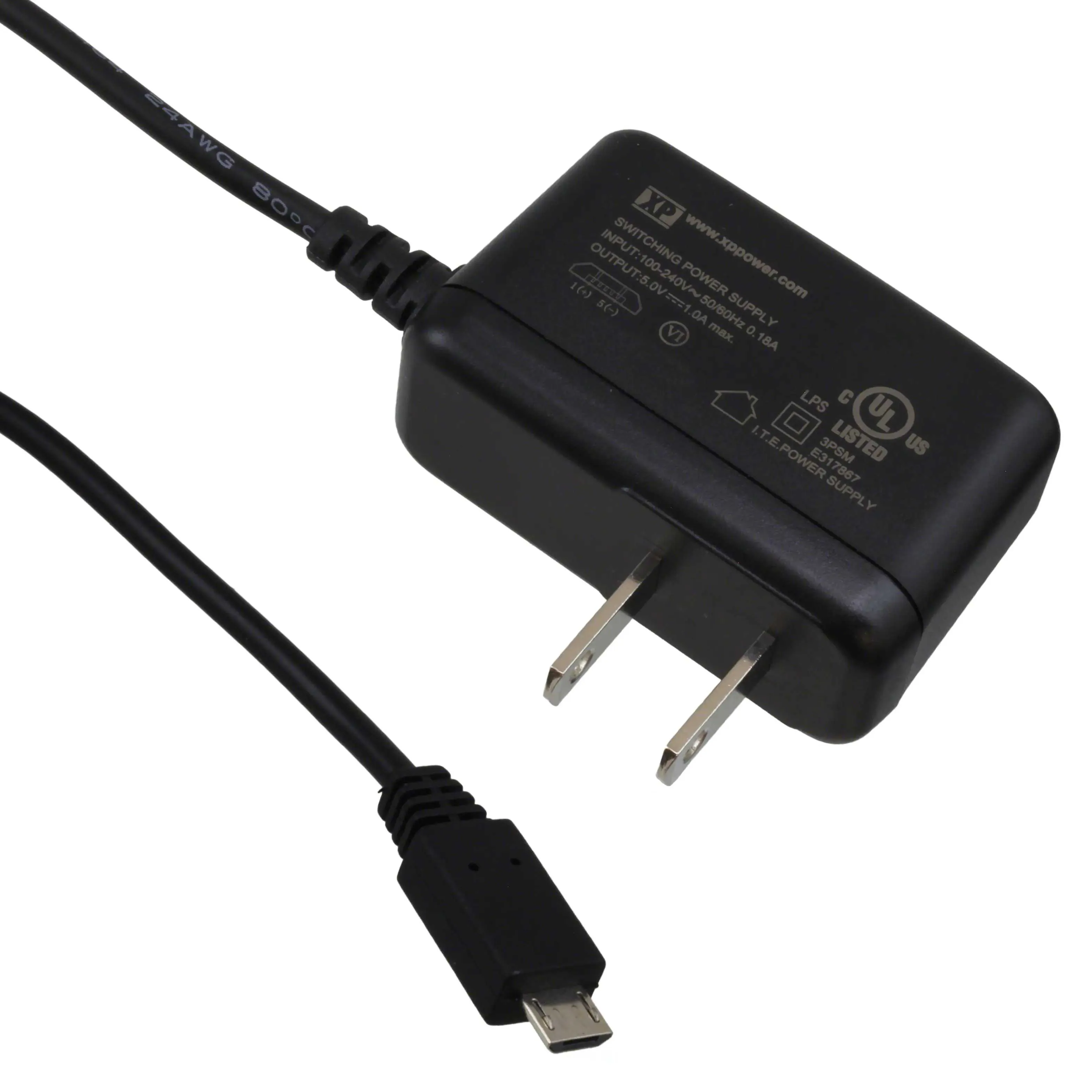 VEL05US050-US-UB (AC/DC WALL MOUNT ADAPTER 5V 5W)