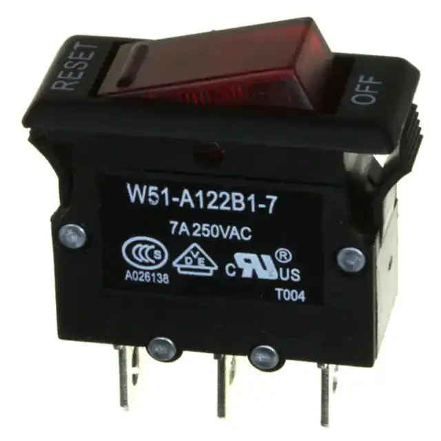 W51-A122B1-7 (CIR BRKR THRM 7A 250VAC 50VDC)