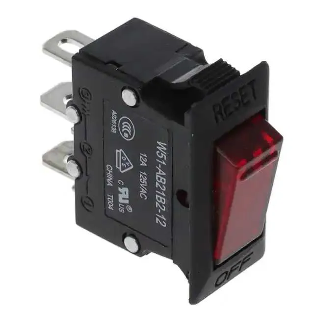 W51-AB21B2-12 (CIR BRKR THRM 12A 125VAC 50VDC)