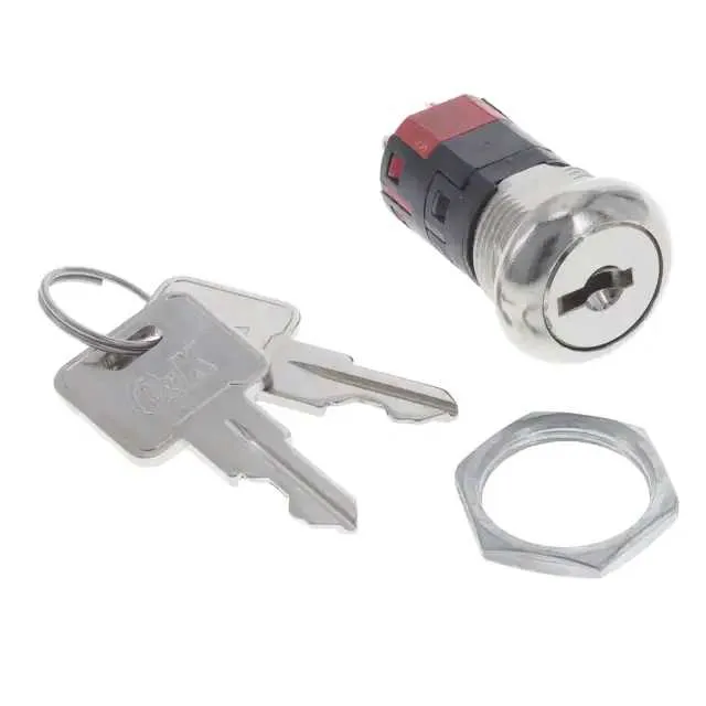 Y201132R203NQ (SWITCH KEYLOCK 2POS DPDT 4A 125V)