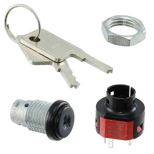 YF21132C803NQ (SWITCH KEYLOCK 2POS DPDT 4A 125V)