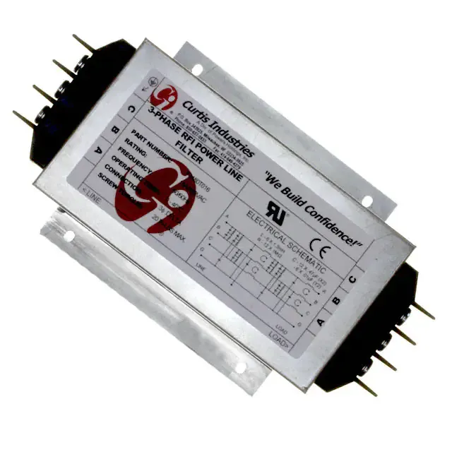 F3480T016 (LINE FILTER 480VAC 16A CHASS MNT)